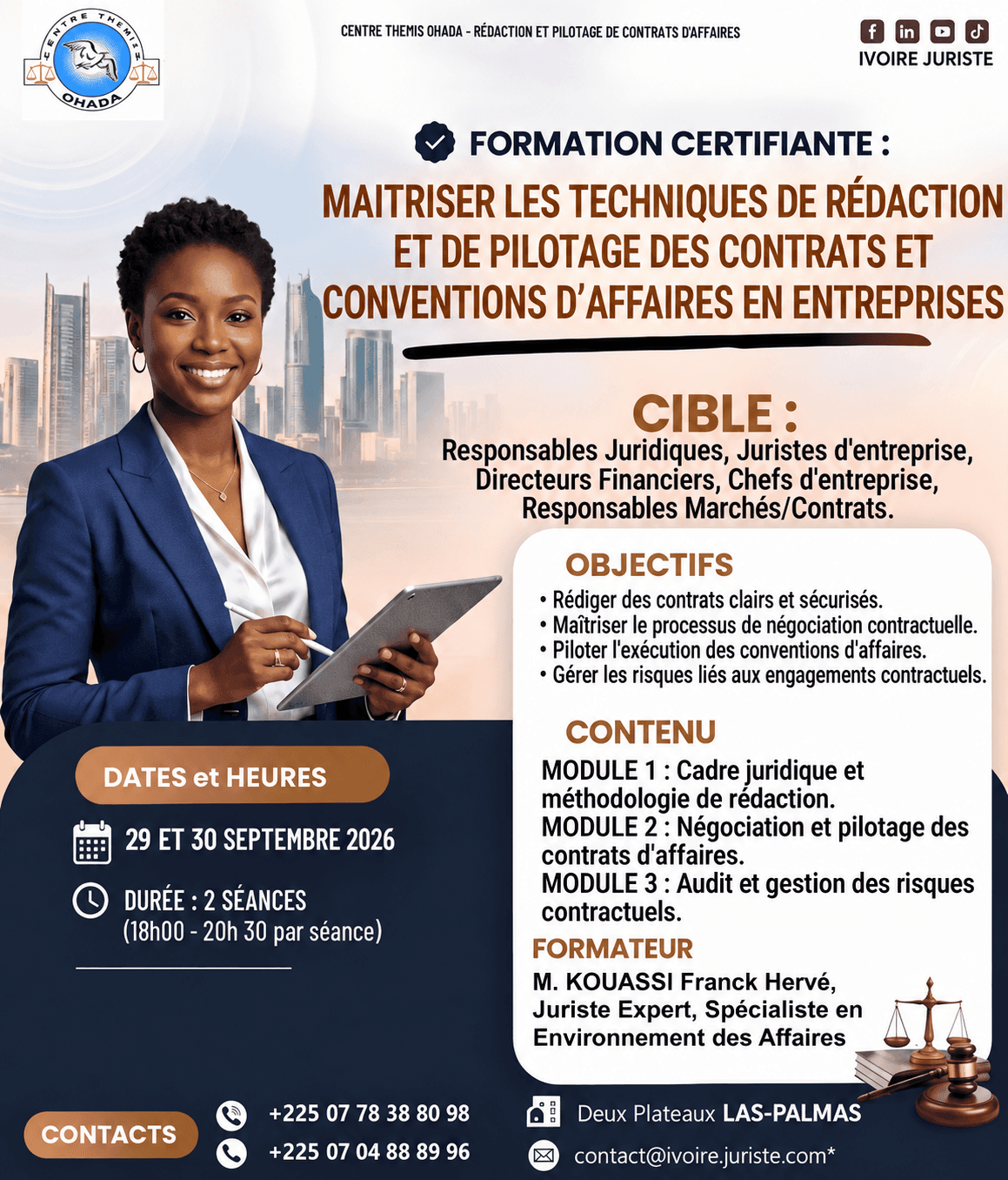 Formation : Créer son entreprise en Côte d'Ivoire : Maîtrise des formalités Juridiques et administratives — Tikeha